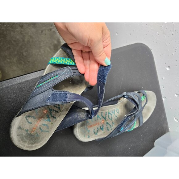 Merrell Womens Navy Blue Terran Slide II Sandal Size 7 Strappy Outdoor Hiking - Picture 5 of 10